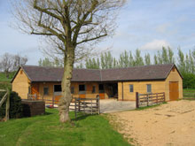 Stabilised rammed earth stableblock